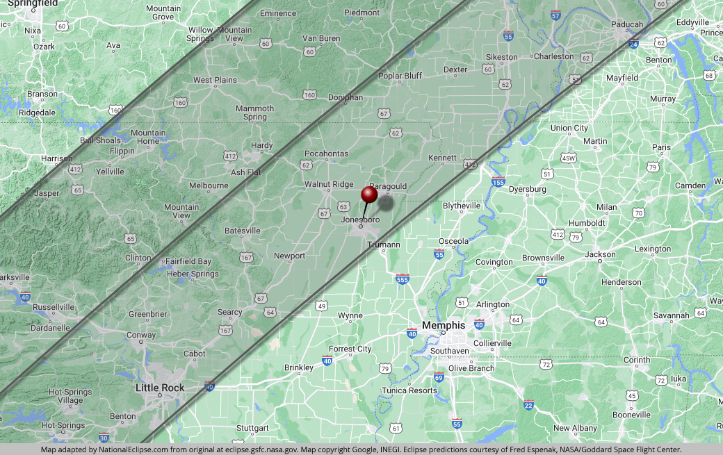 National Eclipse Jonesboro, Arkansas April 8, 2024 Total Solar