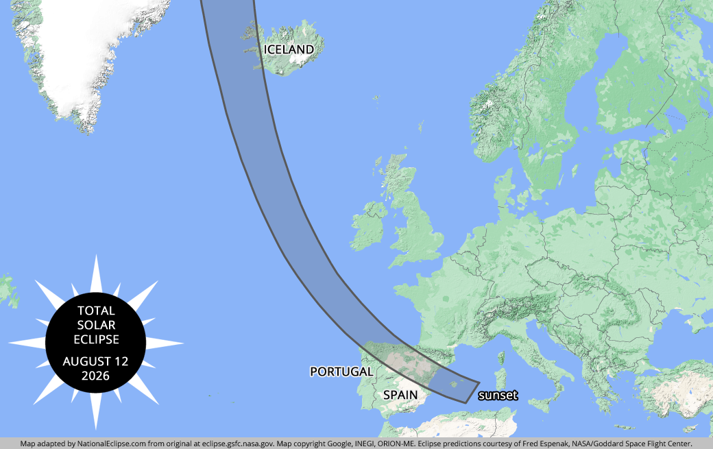 2026 Total Solar Eclipse Maps