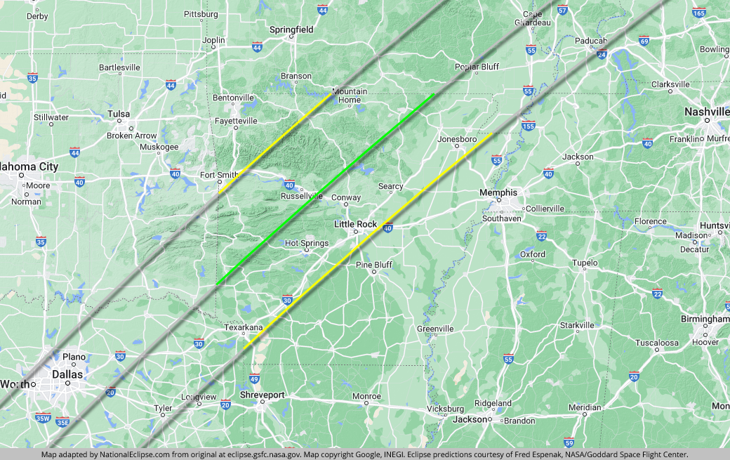 April 8th 2024 Eclipse Path Of Totality Interactive Map Jilli Lurleen