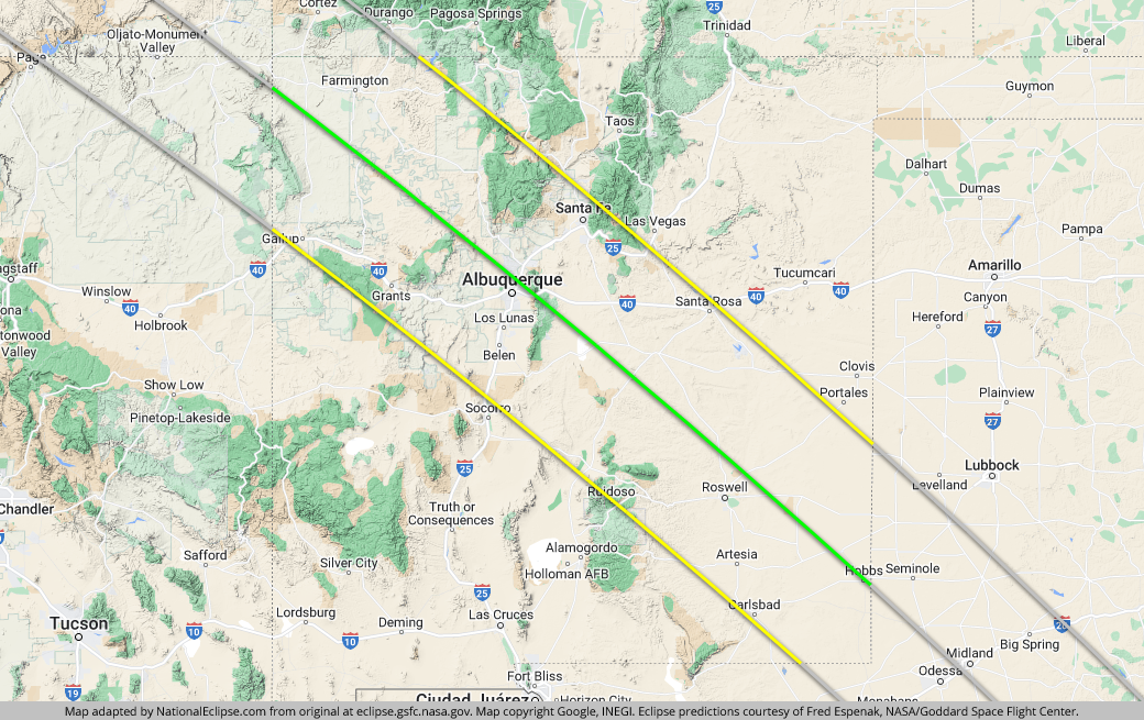 National Eclipse Eclipse Maps October 14, 2025 Annular Solar Eclipse