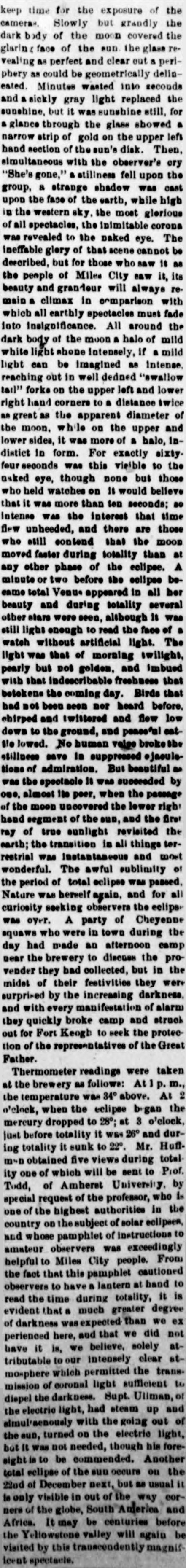 Daily Yellowstone Journal - January 3, 1889