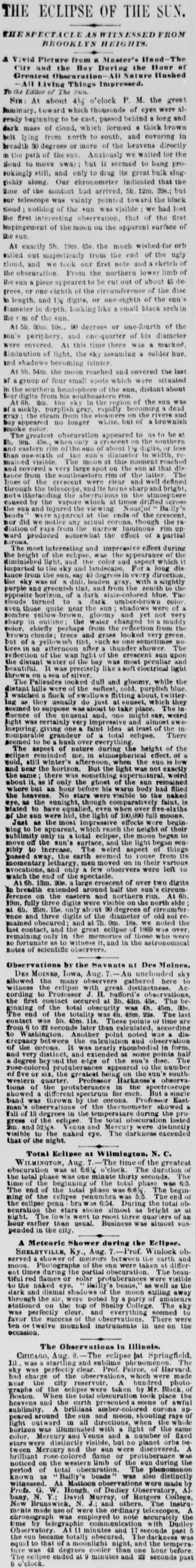 New York Sun - August 9, 1869